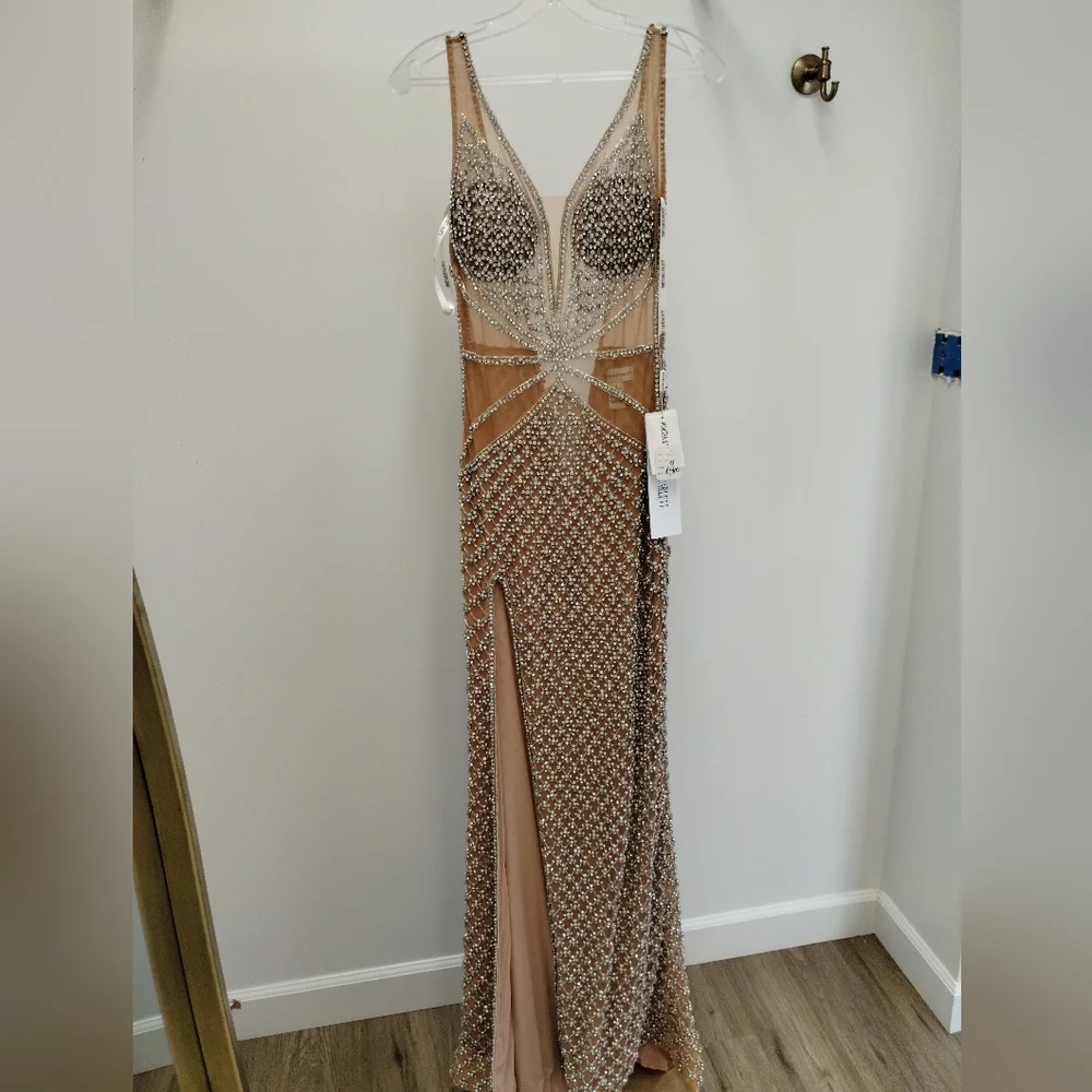 Portia and Scarlett Rhinestone Embellished Gown 4 - Picture 11 of 12